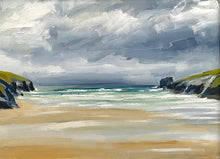 "Proper Cornish Summer Weather at Porthcothan" - Original Painting