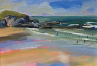 "Summer Splashing at Treyarnon" - Original Painting