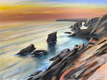"Bedruthan Sunset" - Original Painting
