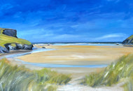 "The top of the dunes at Mawgan Porth" Fine Art Print
