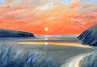 "Porthcothan sunset from the bridge" Fine Art Print