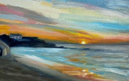 painting of constantine bay cornwall