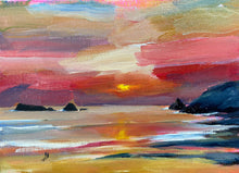 "Boobys Lovers at Sunset" - Original Painting