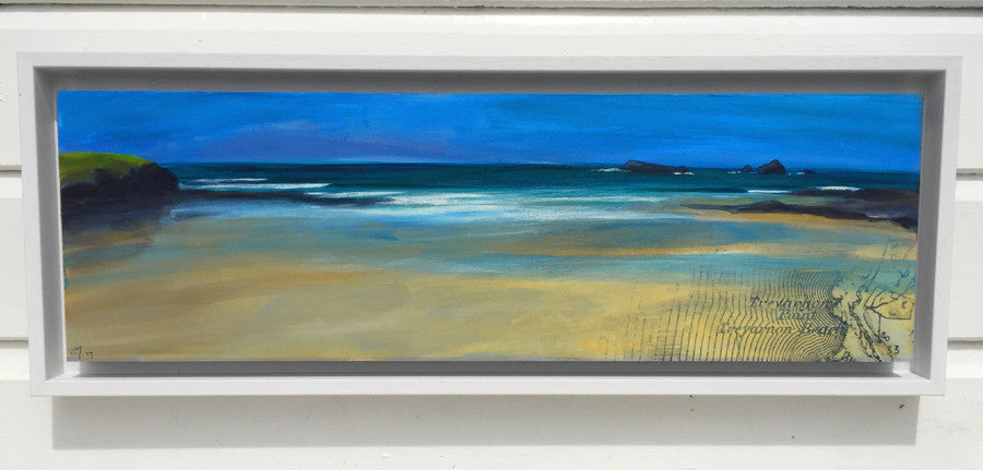 Panoramic painting of Treyarnon  Bay