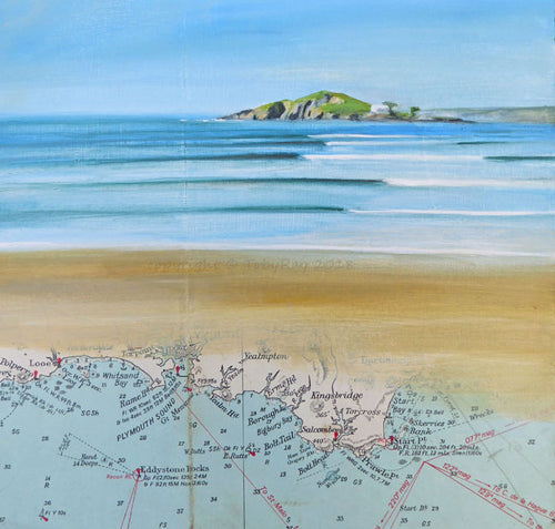 Fine art print of bantham and burgh island