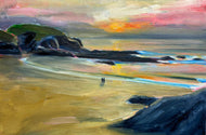 "Couple at Sunset ( Treyarnon )" Fine Art Print