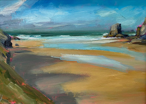 Porthcothan January 1 - Original Oil Painting