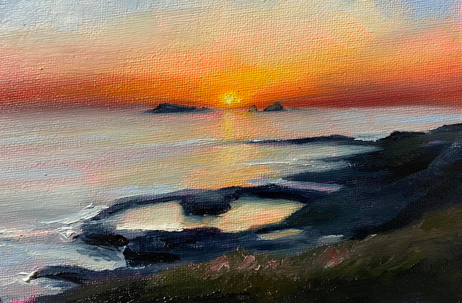 fine art print of treyarnon sunset