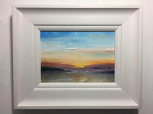 summertime sunset framed artwork of treyarnon bay