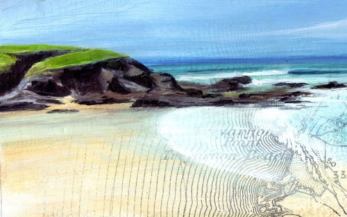 painting of treyarnon bay