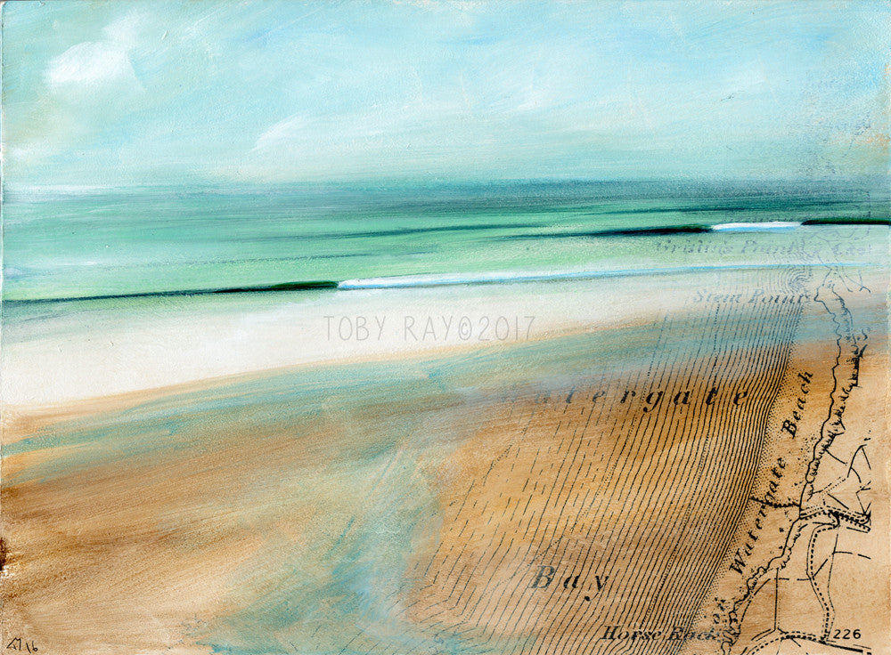Original painting of Watergate Bay by Toby Ray